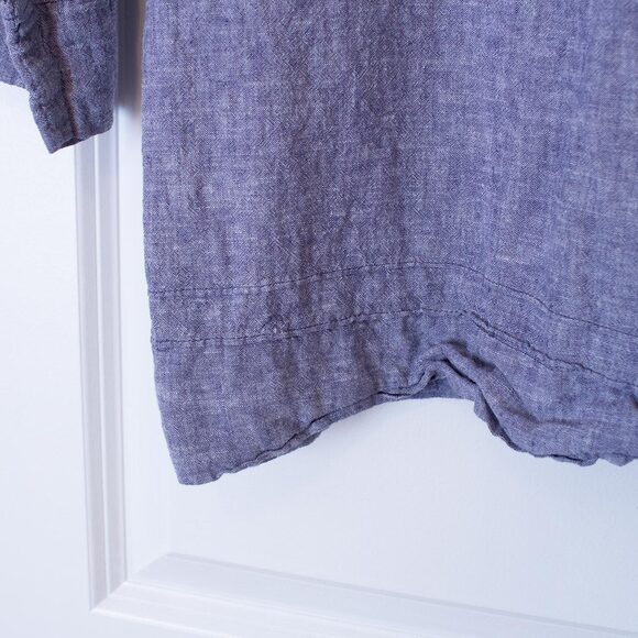 Boho VTG Linen Shirt Rugged Stitch Oversized Top C&B Lagenlook S | Soft Summer - Picture 4 of 8